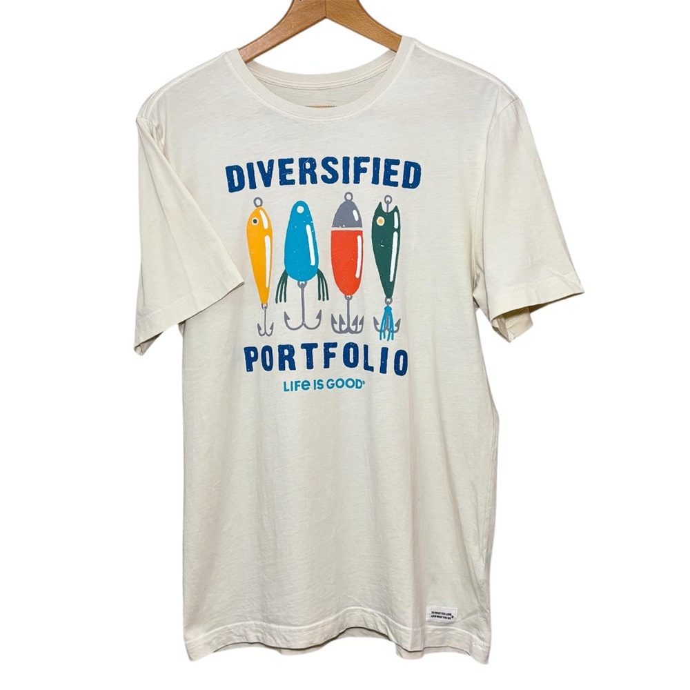 New Life is Good lightweight teeshirt. Diversified Portfolio. Men’s Small